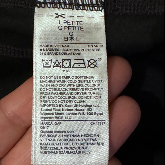 GapFit Blackout gFast high rise barre strap leggings petite large - Picture 7 of 13